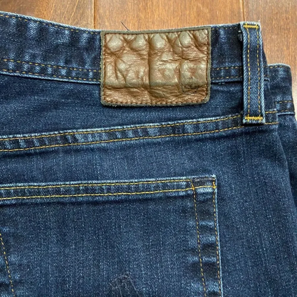 Adriano Goldschmied AG The Graduate Distressed Dark Denim Jeans Mens 40 x 34